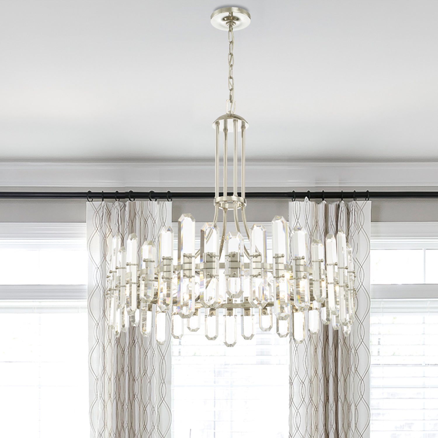 Crystorama - BOL-8889-PN - 12 Light Chandelier - Bolton - Polished Nickel