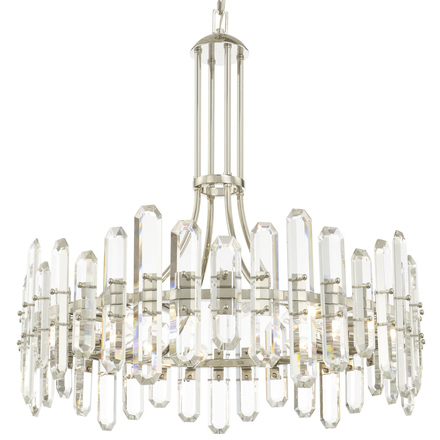 Crystorama - BOL-8889-PN - 12 Light Chandelier - Bolton - Polished Nickel