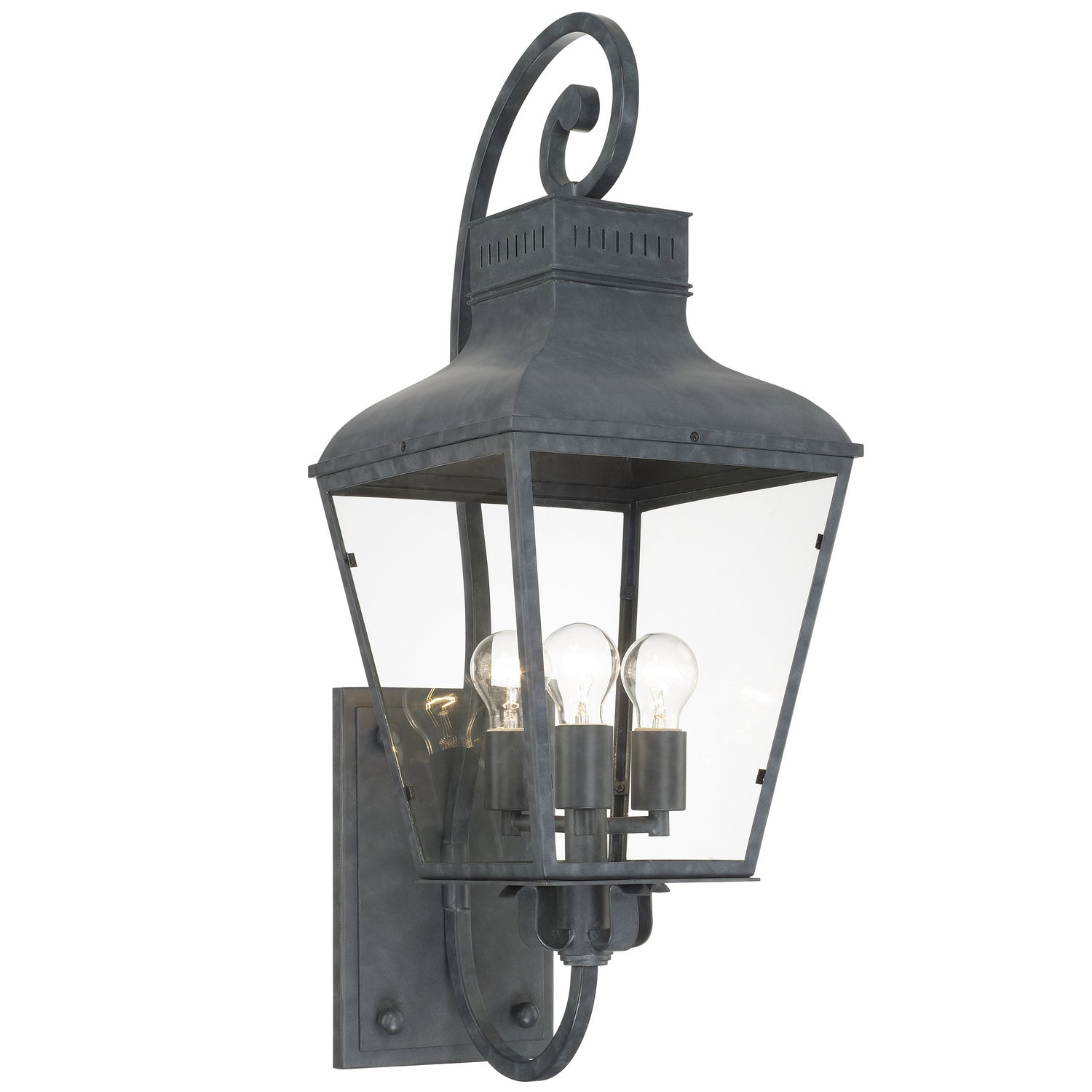 Crystorama - DUM-9803-GE - Three Light Outdoor Wall Sconce - Dumont - Graphite