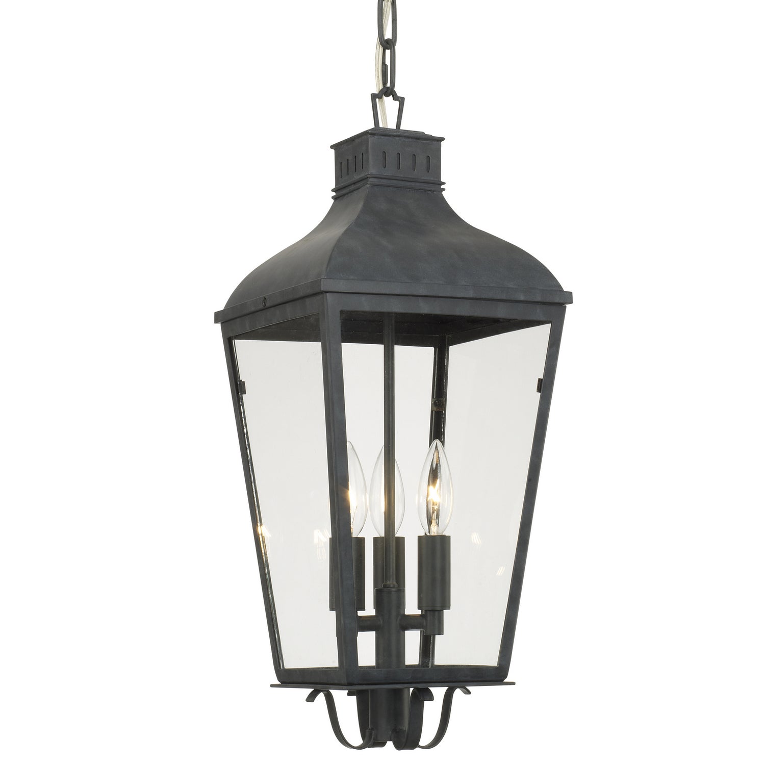 Crystorama - DUM-9805-GE - Three Light Outdoor Chandelier - Dumont - Graphite