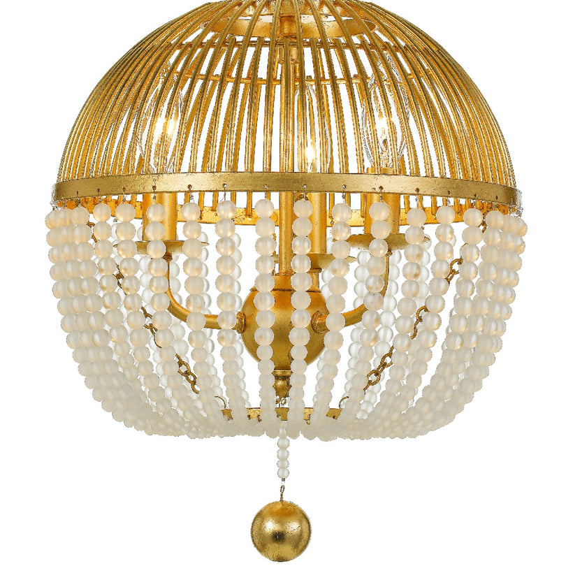 Crystorama - DUV-623-GA - Three Light Mini Chandelier - Duval - Antique Gold