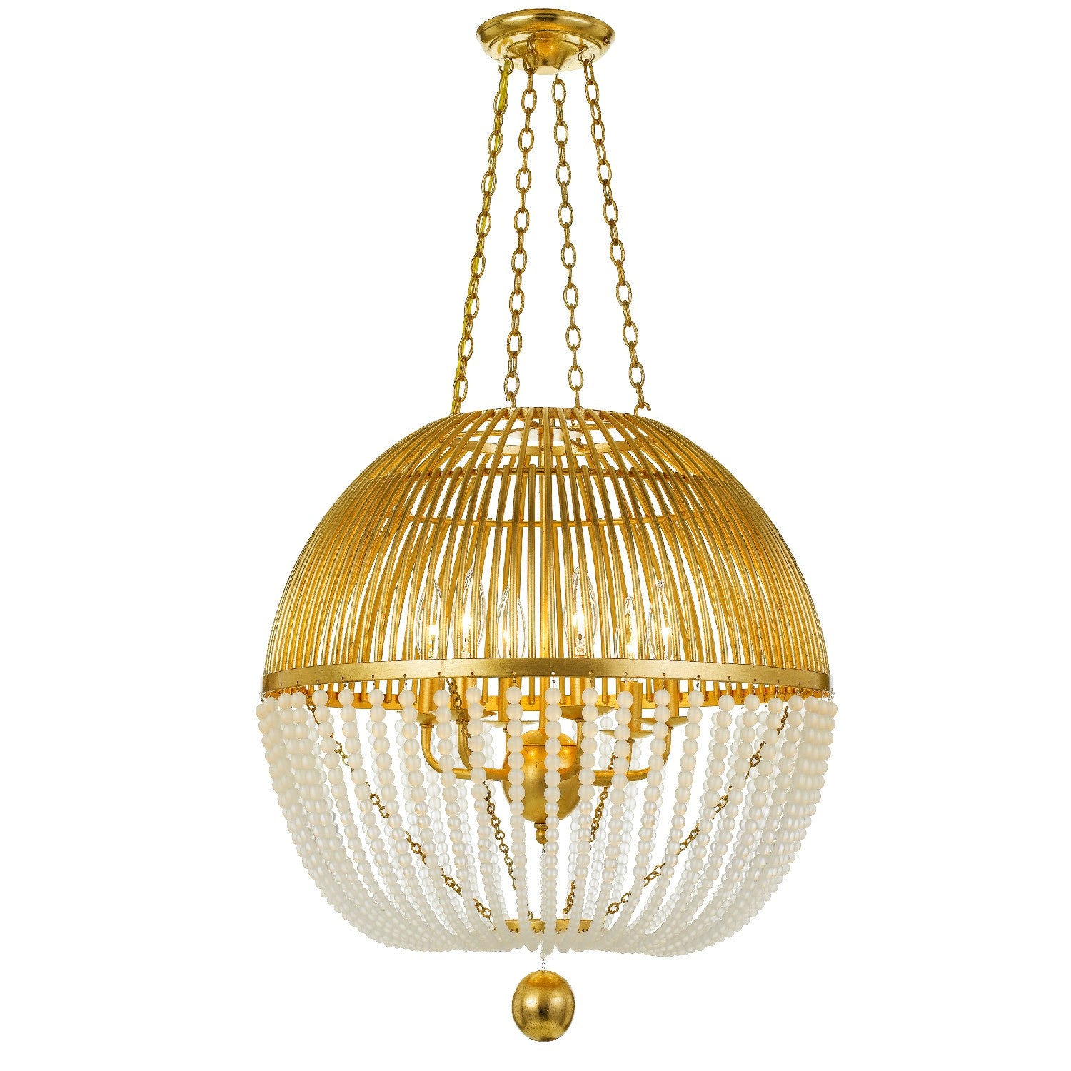 Crystorama - DUV-626-GA - Six Light Chandelier - Duval - Antique Gold