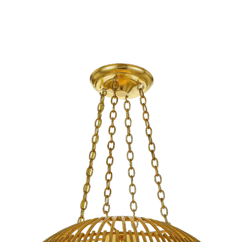 Crystorama - DUV-626-GA - Six Light Chandelier - Duval - Antique Gold