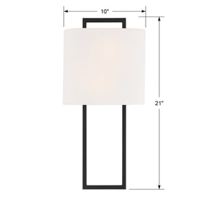 Crystorama - FRE-422-BF - Two Light Wall Sconce - Fremont - Black Forged