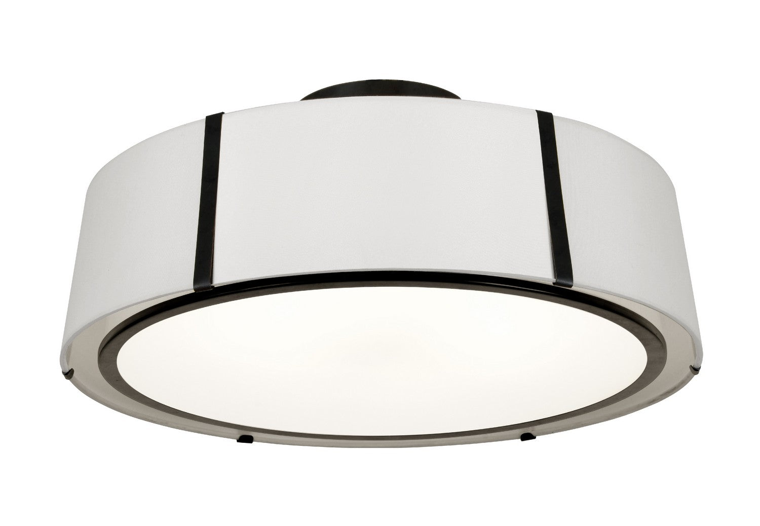 Crystorama - FUL-907-BK_CEILING - Six Light Semi Flush Mount - Fulton - Black