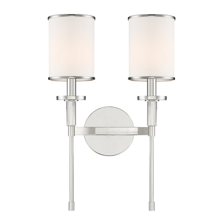 Crystorama - HAT-472-PN - Two Light Wall Sconce - Hatfield - Polished Nickel