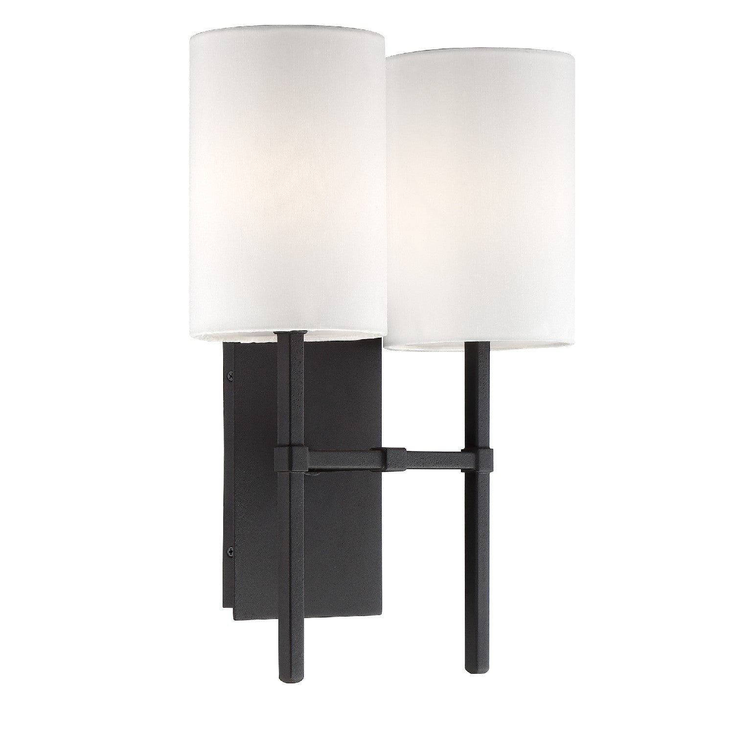 Crystorama - VER-242-BF - Two Light Wall Sconce - Veronica - Black Forged