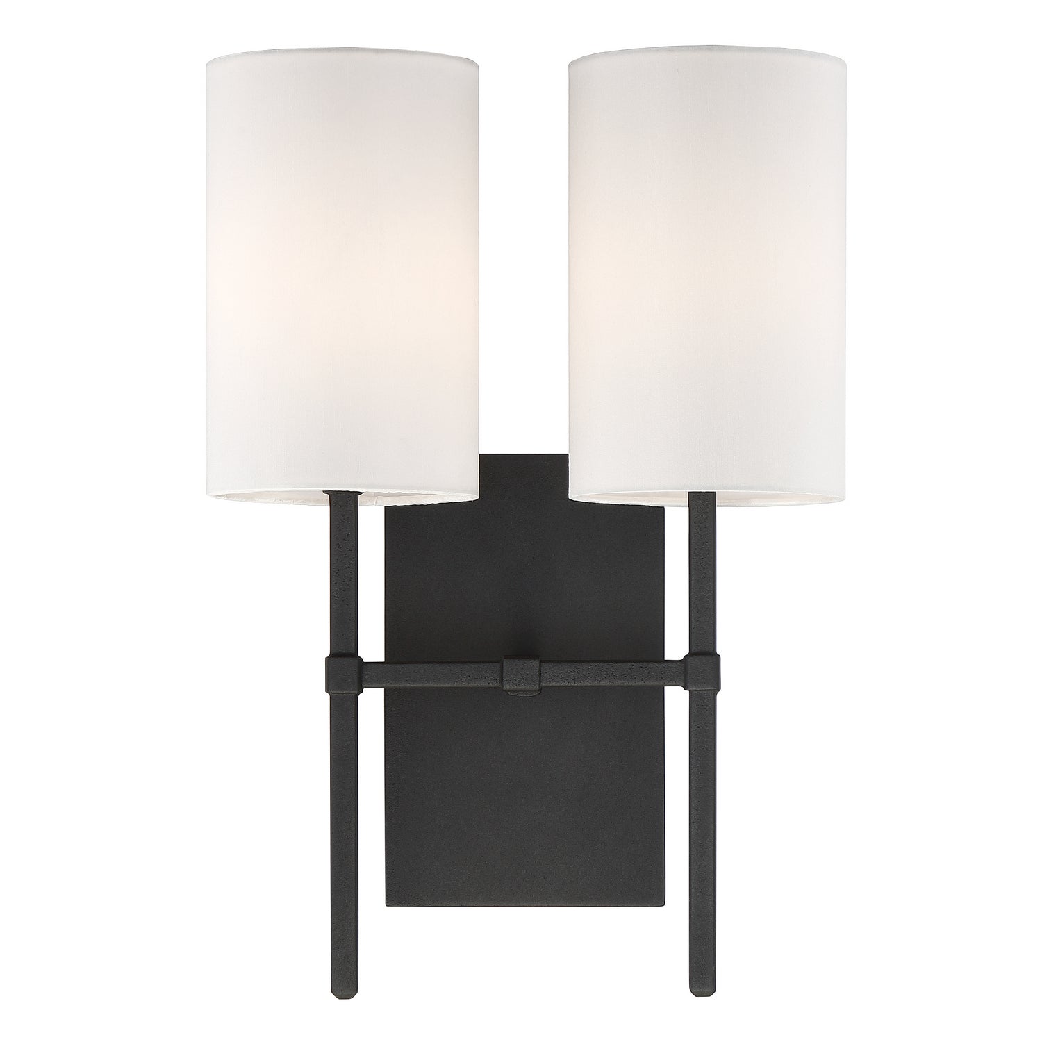 Crystorama - VER-242-BF - Two Light Wall Sconce - Veronica - Black Forged