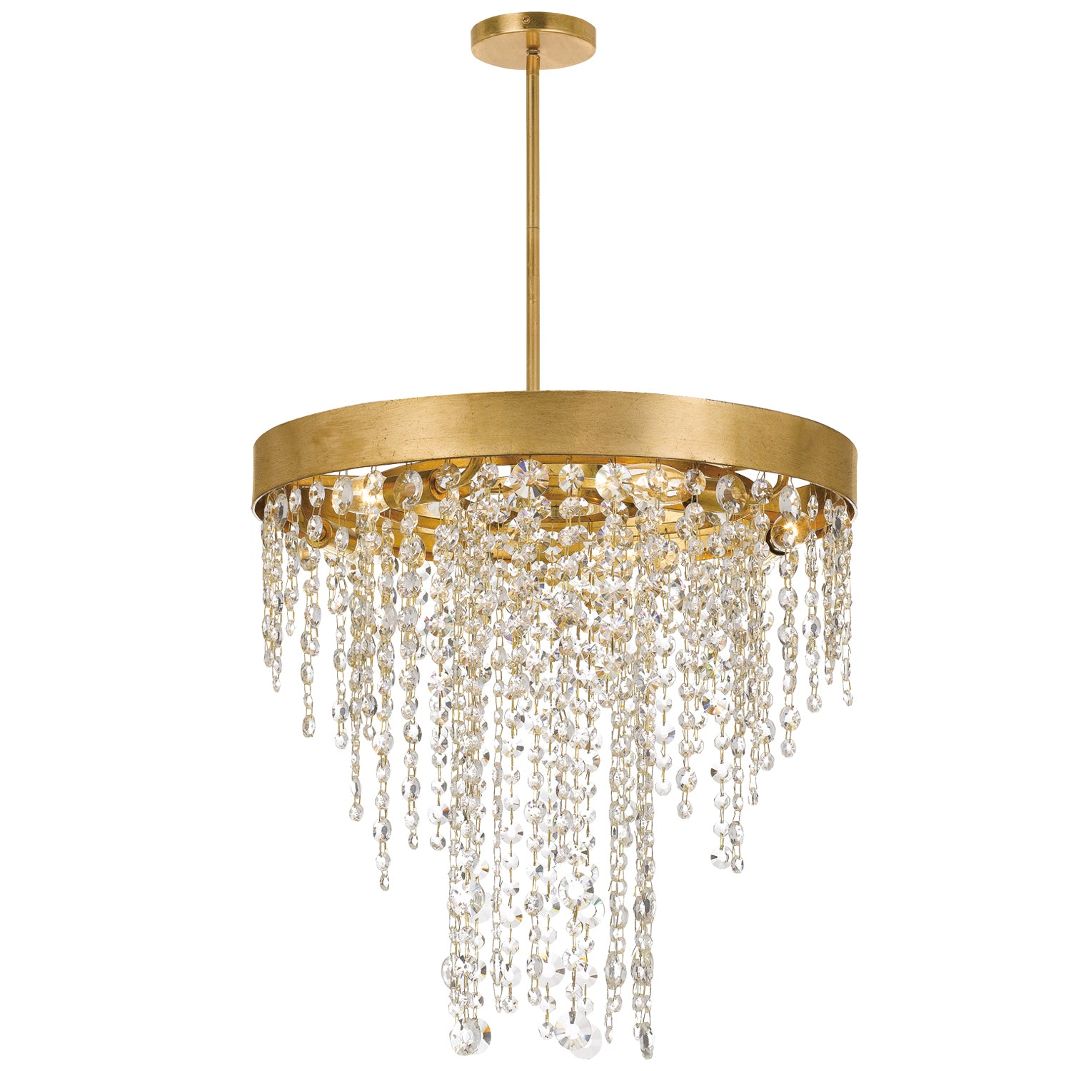 Crystorama - WIN-615-GA-CL-MWP - Five Light Chandelier - Winham - Antique Gold