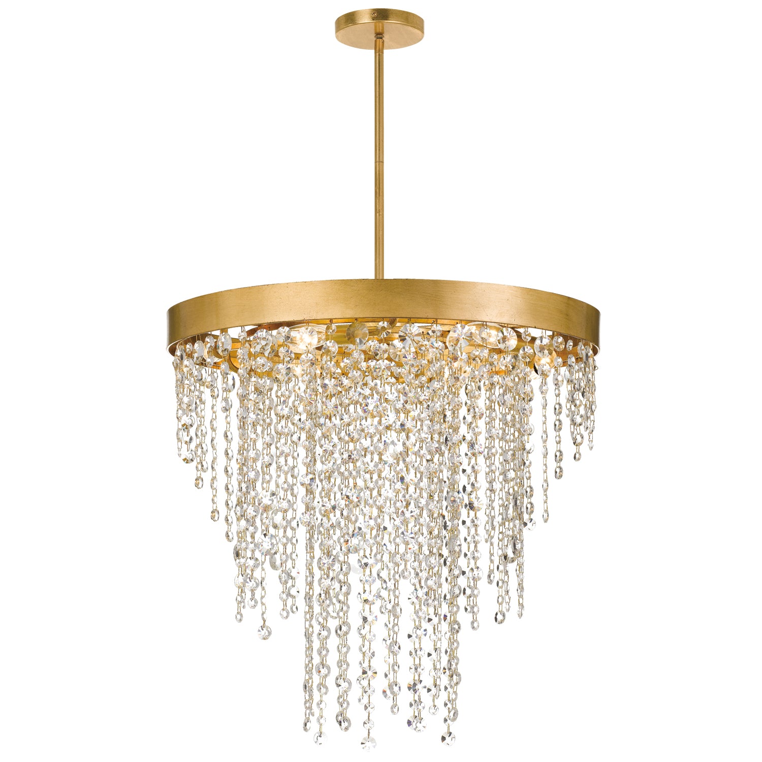 Crystorama - WIN-616-GA-CL-MWP - Six Light Chandelier - Winham - Antique Gold