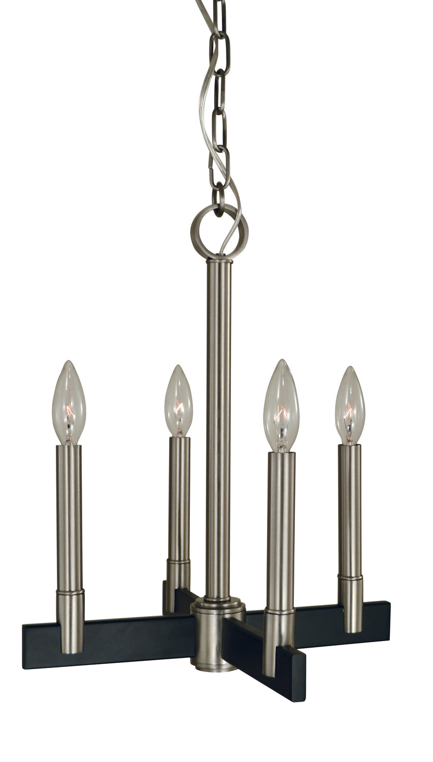 Framburg - 5354 BN/MBLACK - Four Light Chandelier - Jessica - Brushed Nickel/Matte Black