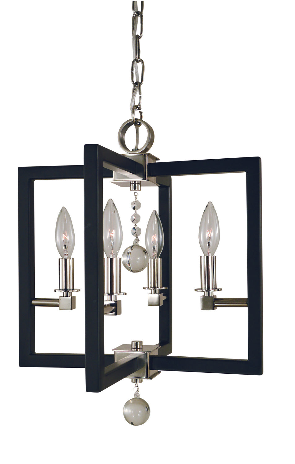 Framburg - 5362 PN/MBLACK - Four Light Chandelier - Minimalist Elegant - Polished Nickel/Matte Black