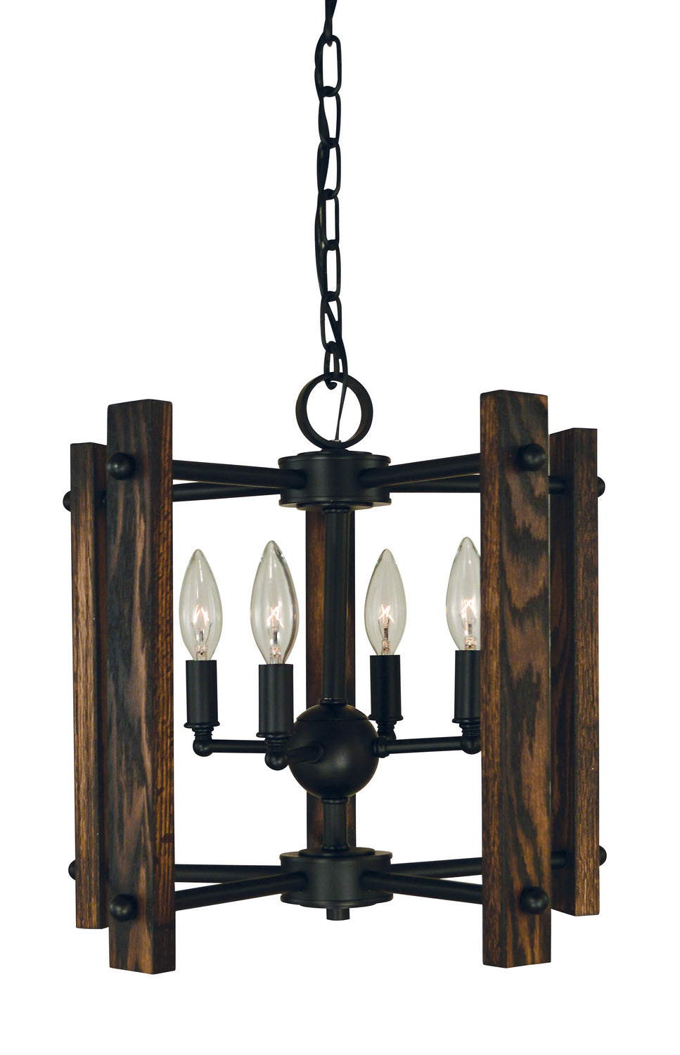 Framburg - 5400 MBLACK - Four Light Chandelier - Modern Farmhouse - Matte Black