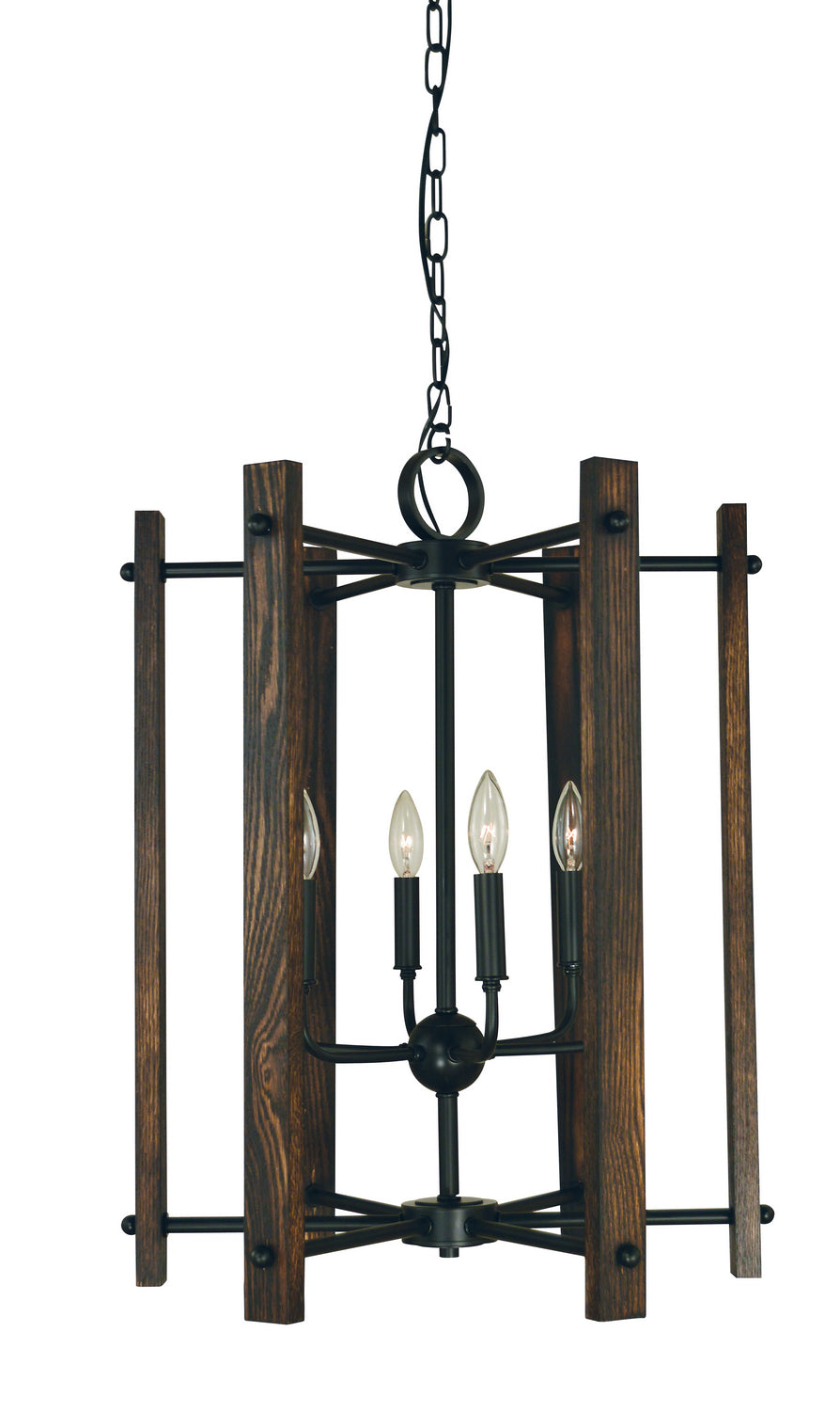 Framburg - 5406 MBLACK - Six Light Chandelier - Modern Farmhouse - Matte Black