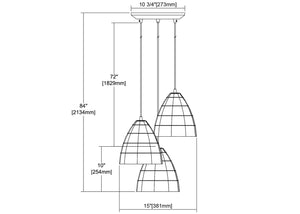 ELK Home - 10709/3 - Three Light Pendant - Coastal Inlet - Oil Rubbed Bronze