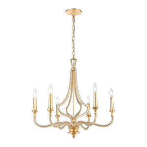 ELK Home - 11176/6 - Six Light Chandelier - La Rochelle - Parisian Gold Leaf