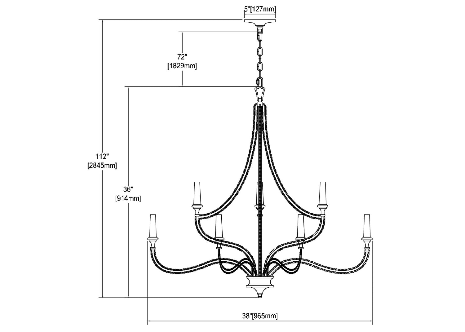 ELK Home - 11178/12 - 12 Light Chandelier - La Rochelle - Parisian Gold Leaf