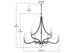 ELK Home - 11178/12 - 12 Light Chandelier - La Rochelle - Parisian Gold Leaf