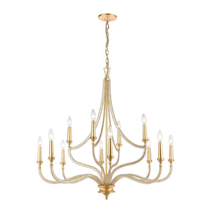 ELK Home - 11178/12 - 12 Light Chandelier - La Rochelle - Parisian Gold Leaf