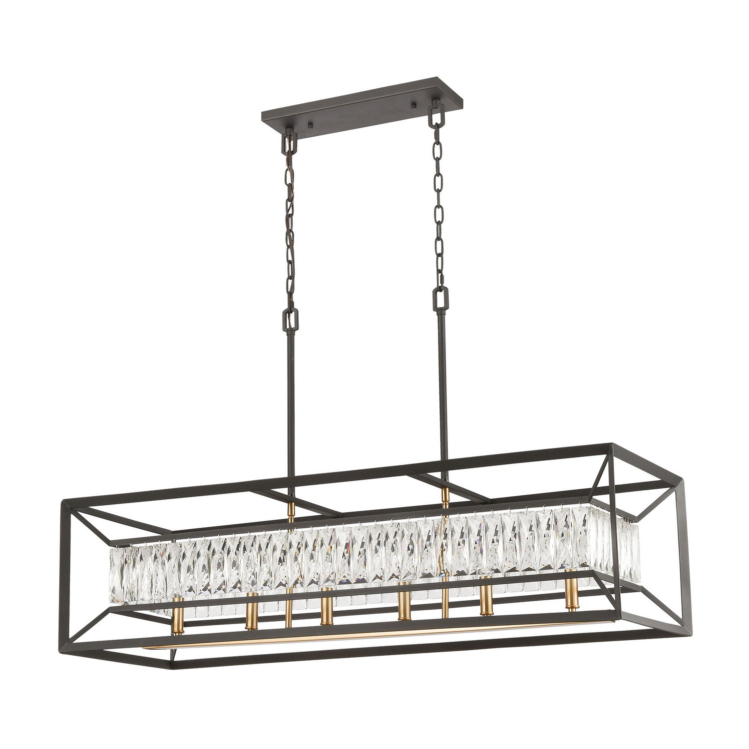 ELK Home - 11186/6 - Six Light Linear Chandelier - Starlight - Charcoal