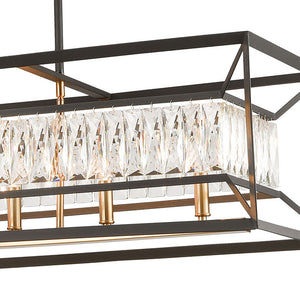 ELK Home - 11186/6 - Six Light Linear Chandelier - Starlight - Charcoal