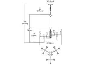 ELK Home - 12206/9 - Nine Light Chandelier - Congruency - Oil Rubbed Bronze