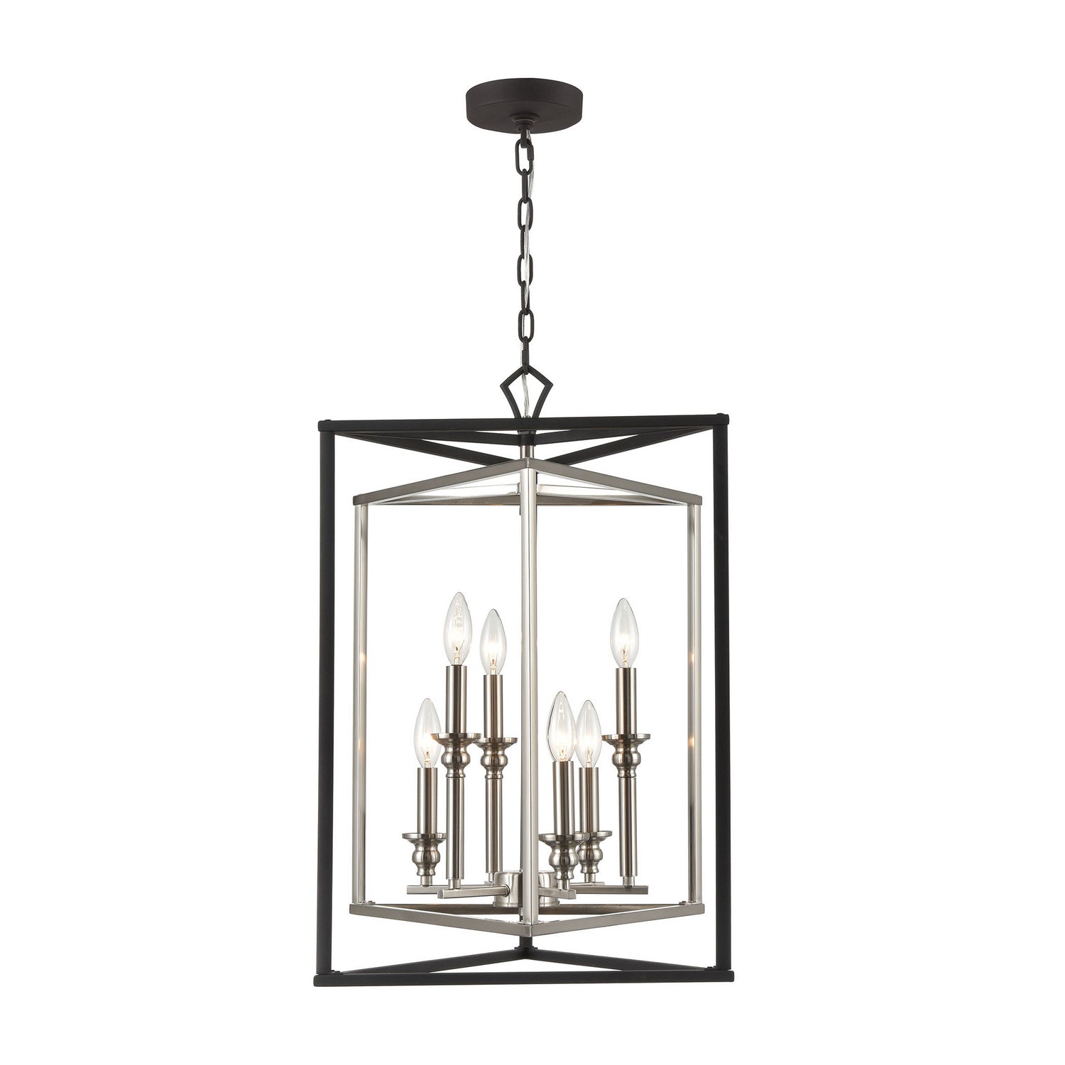 ELK Home - 12236/6 - Six Light Pendant - Salinger - Charcoal