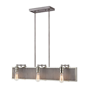 ELK Home - 15928/6 - Six Light Chandelier - Corrugated Steel - Weathered Zinc