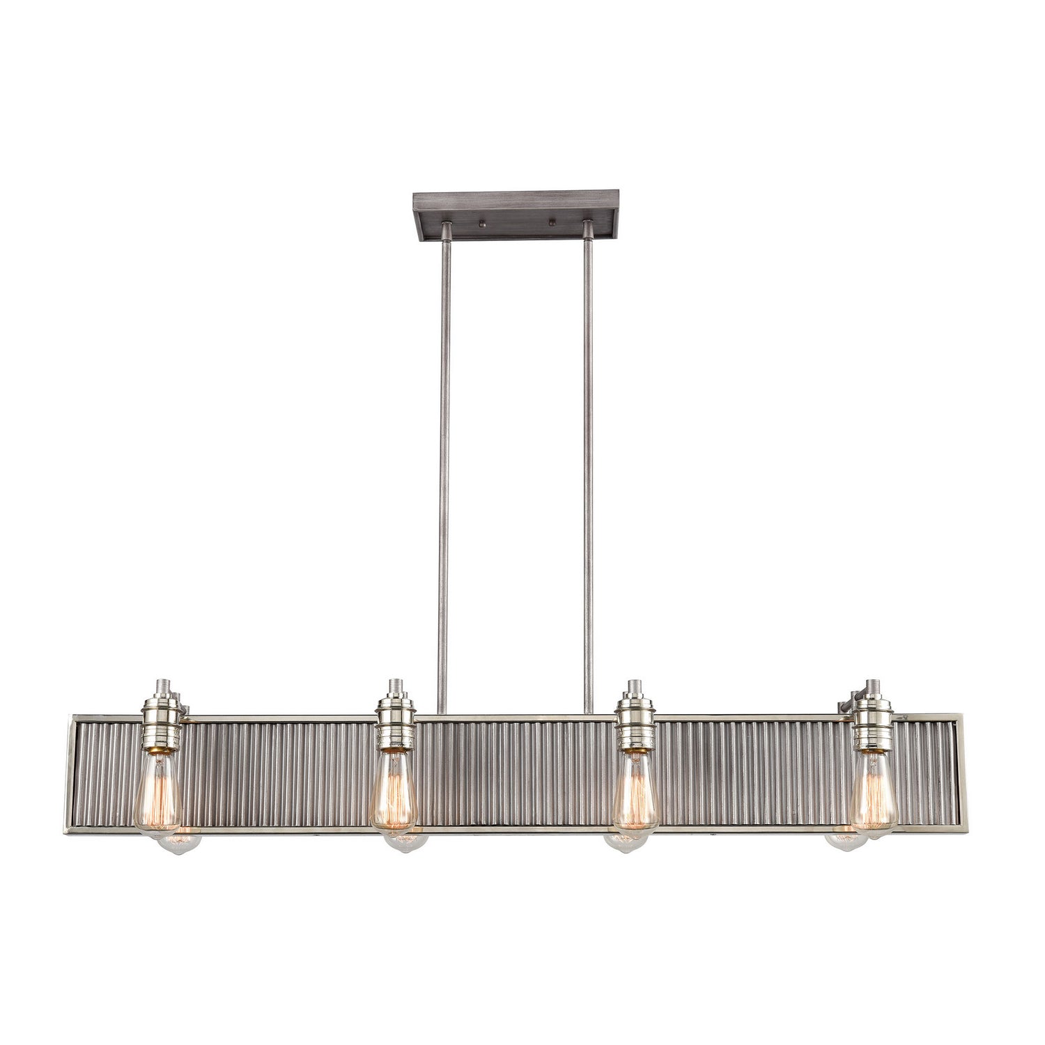 ELK Home - 15929/8 - Eight Light Chandelier - Corrugated Steel - Weathered Zinc