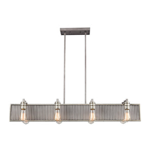 ELK Home - 15929/8 - Eight Light Chandelier - Corrugated Steel - Weathered Zinc