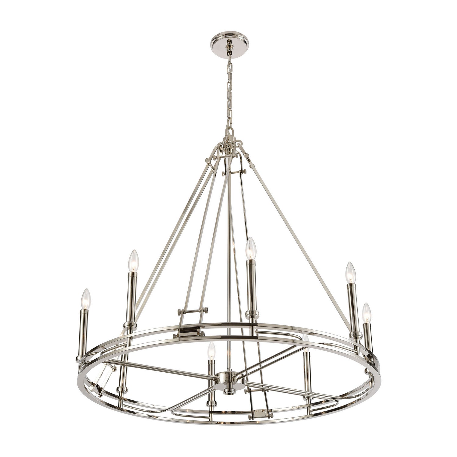 ELK Home - 16343/8 - Eight Light Chandelier - Bergamo - Polished Nickel