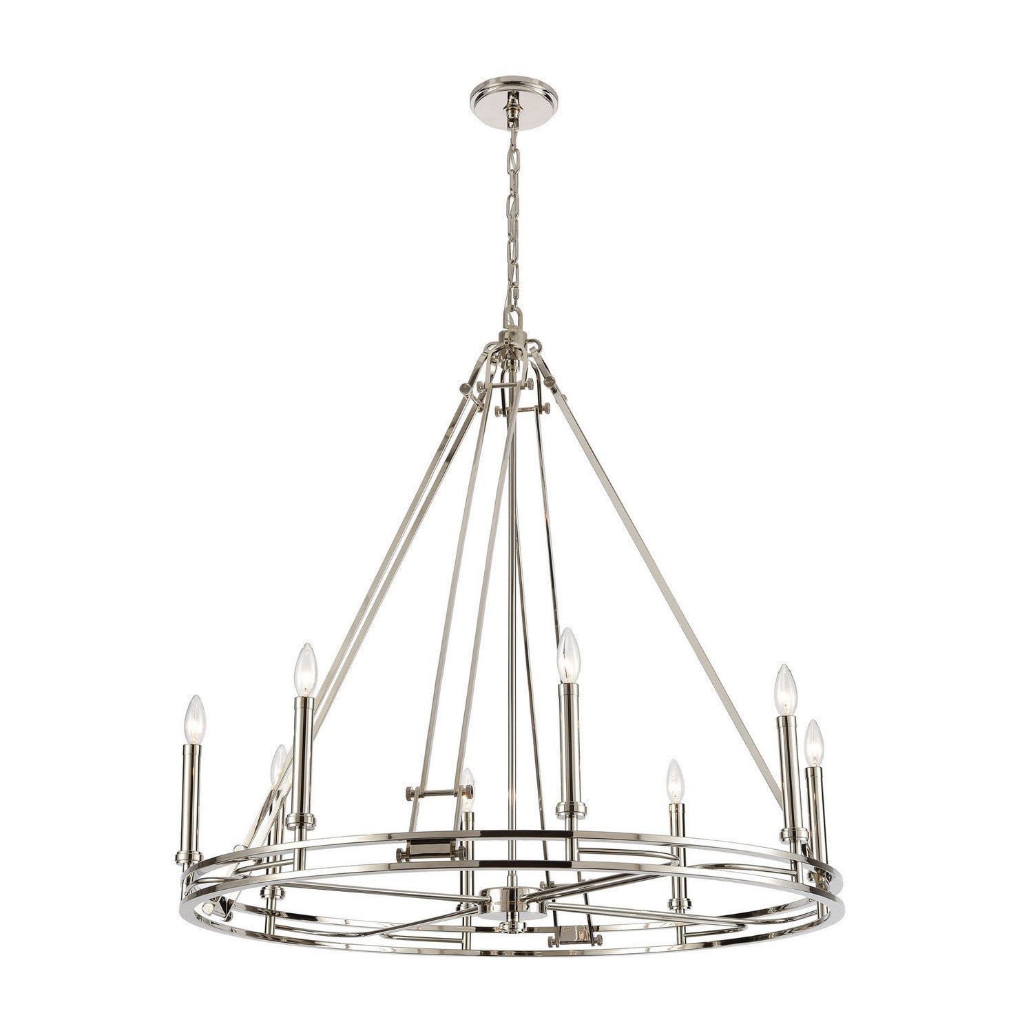 ELK Home - 16343/8 - Eight Light Chandelier - Bergamo - Polished Nickel