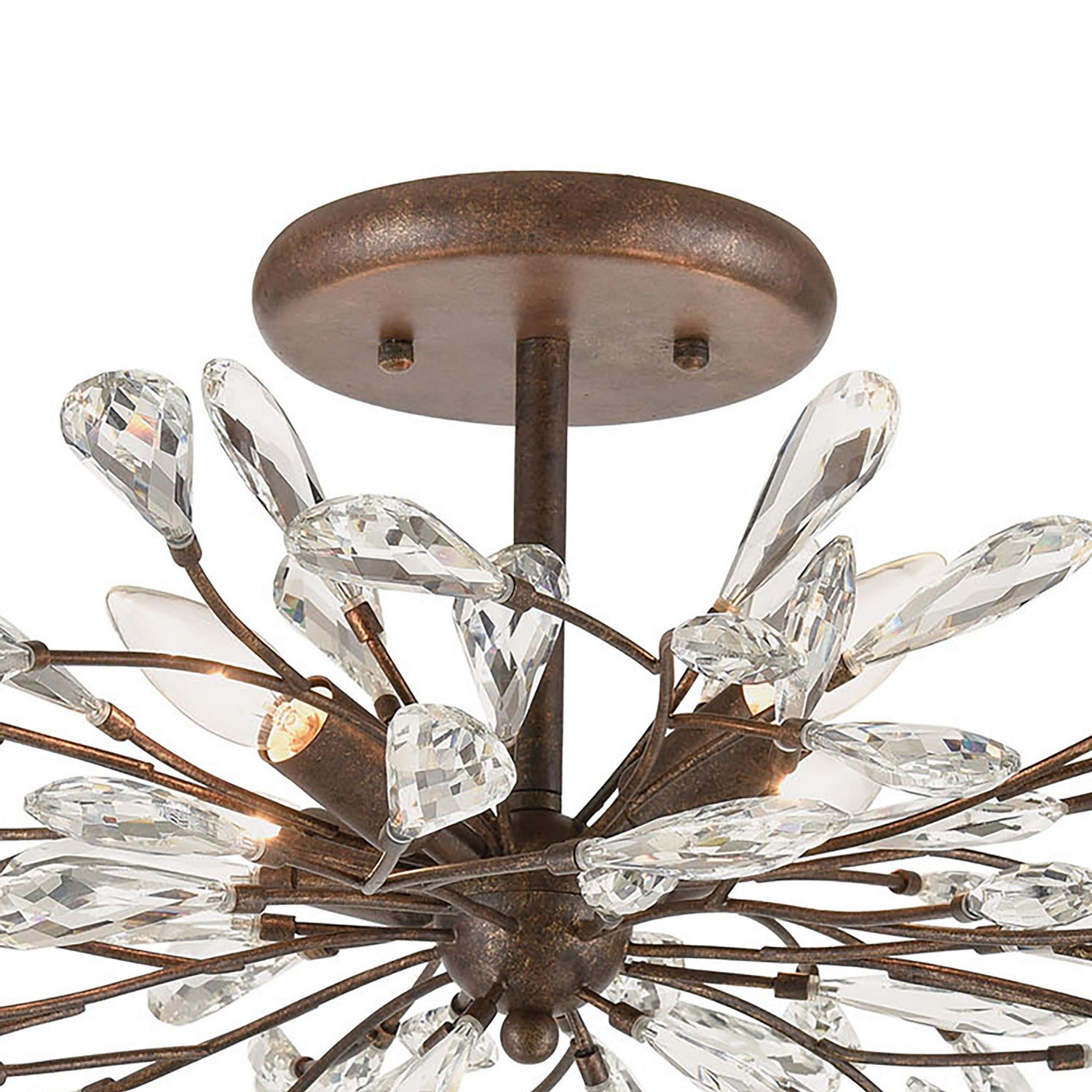 ELK Home - 18254/4 - Four Light Semi Flush Mount - Crislett - Sunglow Bronze