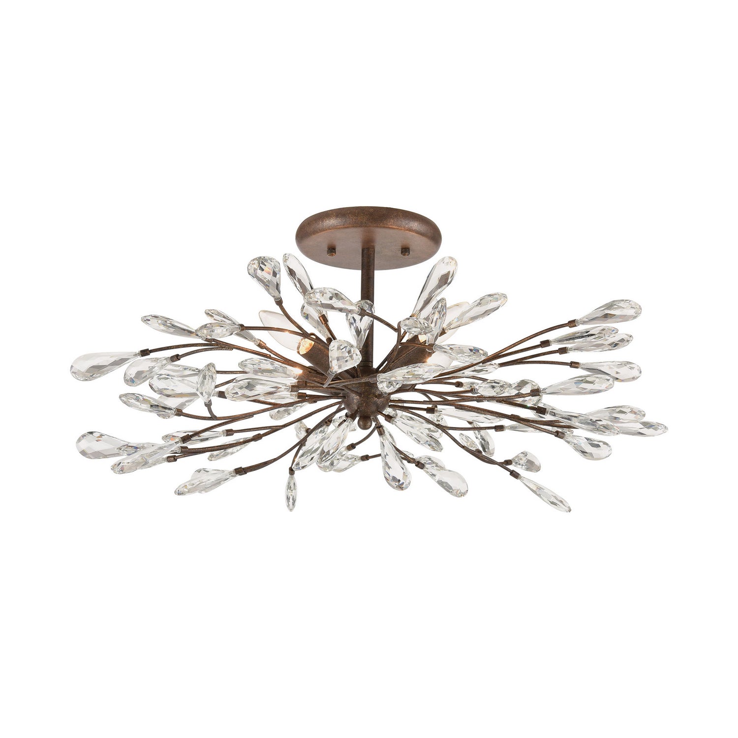 ELK Home - 18254/4 - Four Light Semi Flush Mount - Crislett - Sunglow Bronze