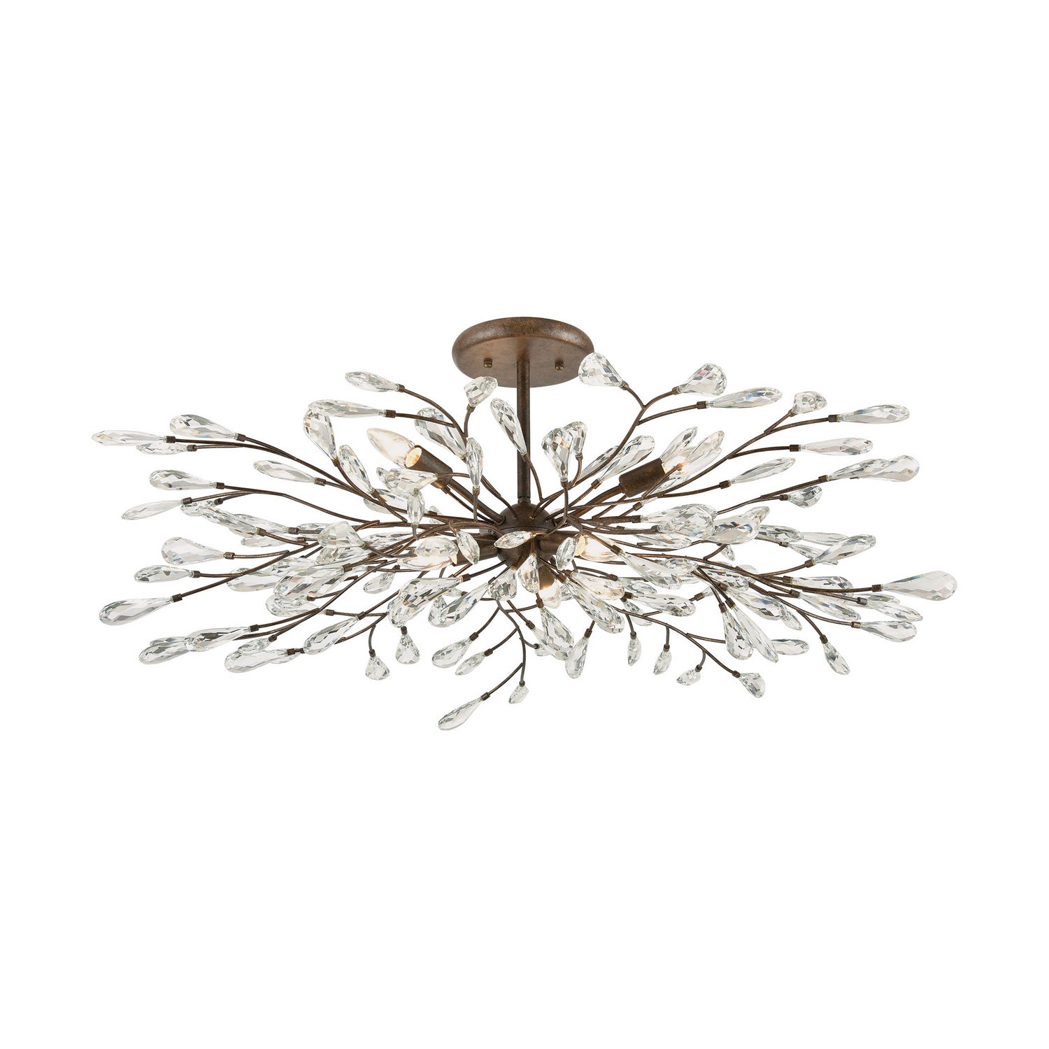 ELK Home - 18255/6 - Six Light Semi Flush Mount - Crislett - Sunglow Bronze