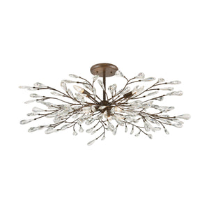 ELK Home - 18255/6 - Six Light Semi Flush Mount - Crislett - Sunglow Bronze