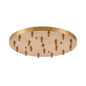 ELK Home - 18R-SB - Pan Only, 18-Light Round - Pendant Options - Satin Brass