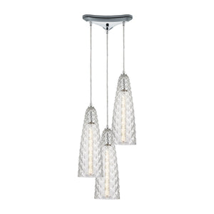 ELK Home - 21167/3 - Three Light Pendant - Glitzy - Polished Chrome