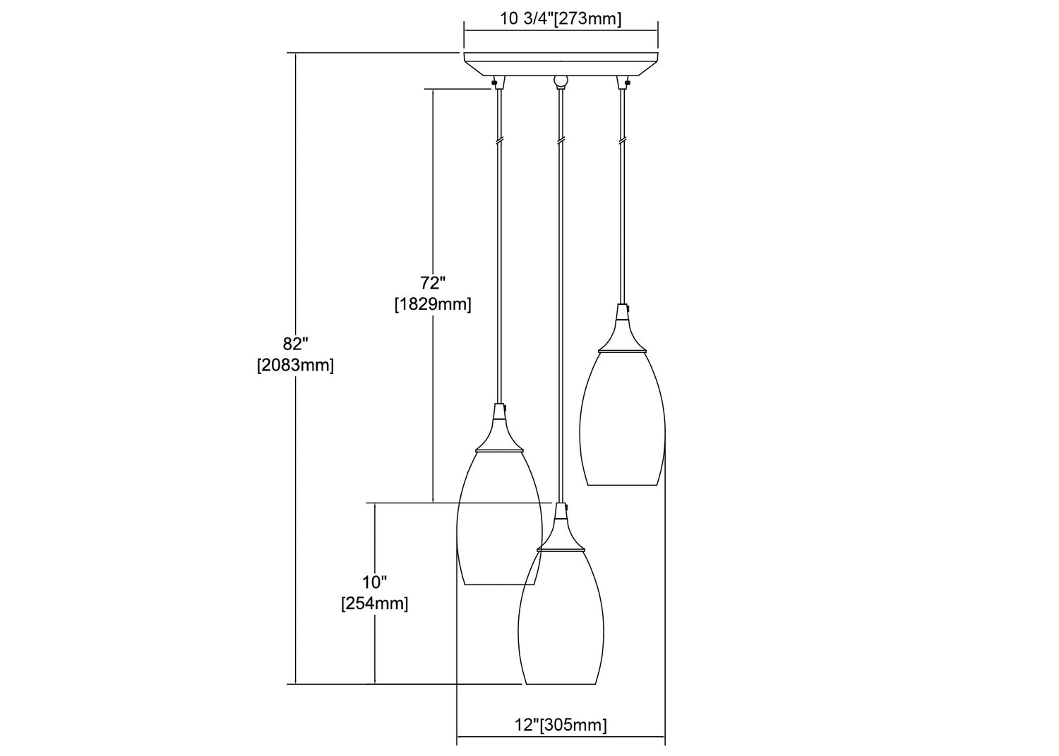 ELK Home - 25098/3 - Three Light Pendant - Sutter Creek - Satin Nickel