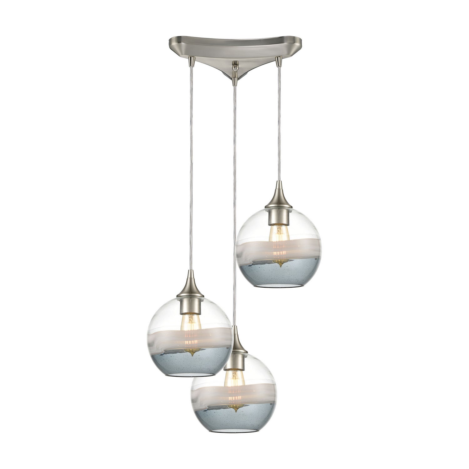 ELK Home - 25099/3 - Three Light Pendant - Sutter Creek - Satin Nickel