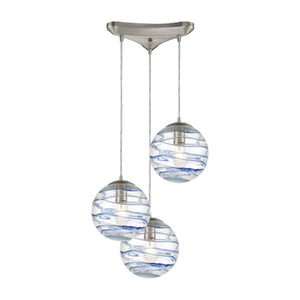 ELK Home - 31743/3 - Three Light Pendant - Vines - Satin Nickel