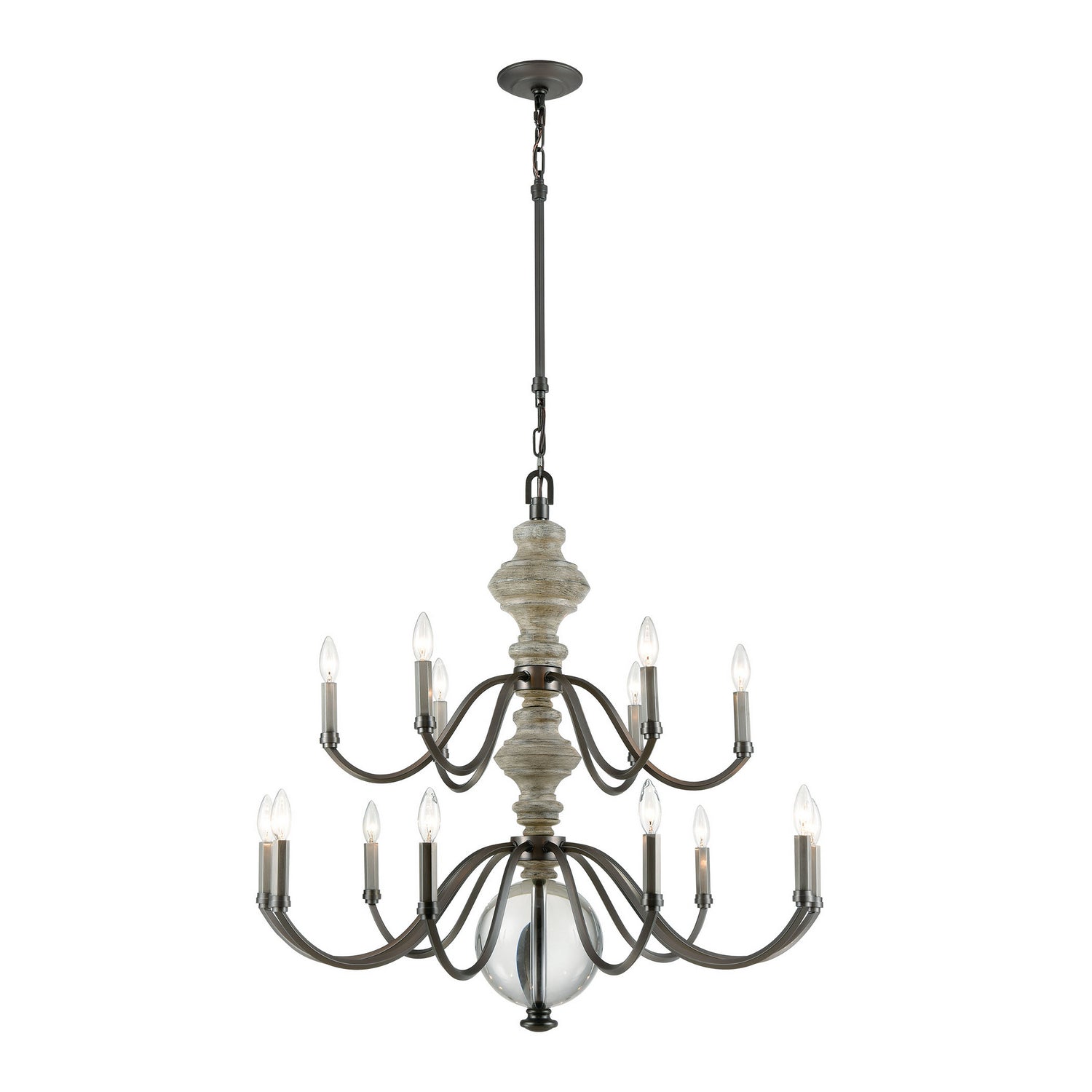 ELK Home - 32315/9+6 - 15 Light Chandelier - Neo Classica - Aged Black