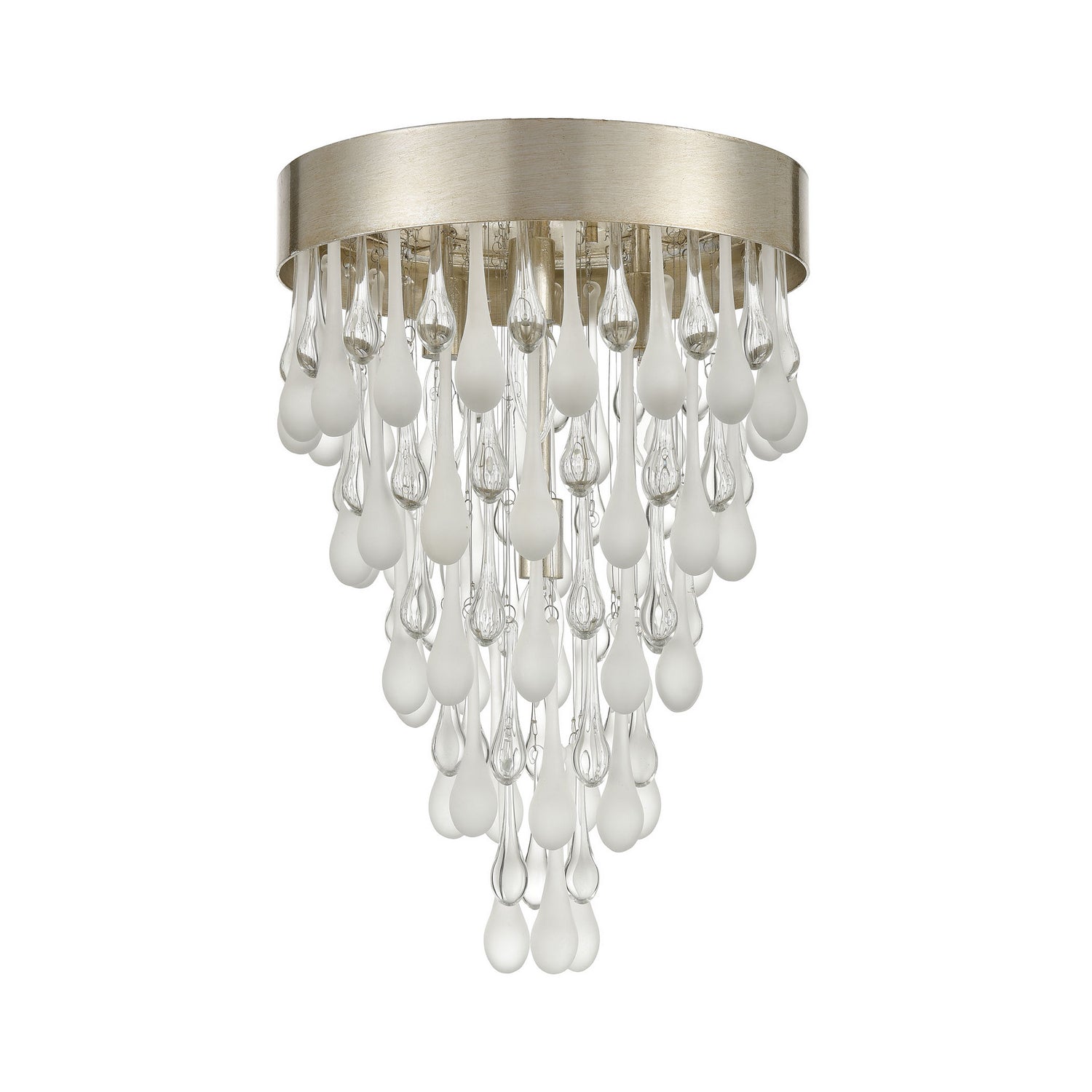 ELK Home - 32341/4 - Four Light Flush Mount - Morning Frost - Silver Leaf