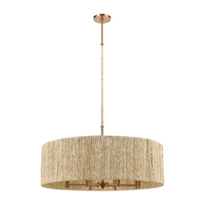 ELK Home - 32413/8 - Eight Light Chandelier - Abaca - Satin Brass