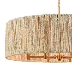 ELK Home - 32413/8 - Eight Light Chandelier - Abaca - Satin Brass