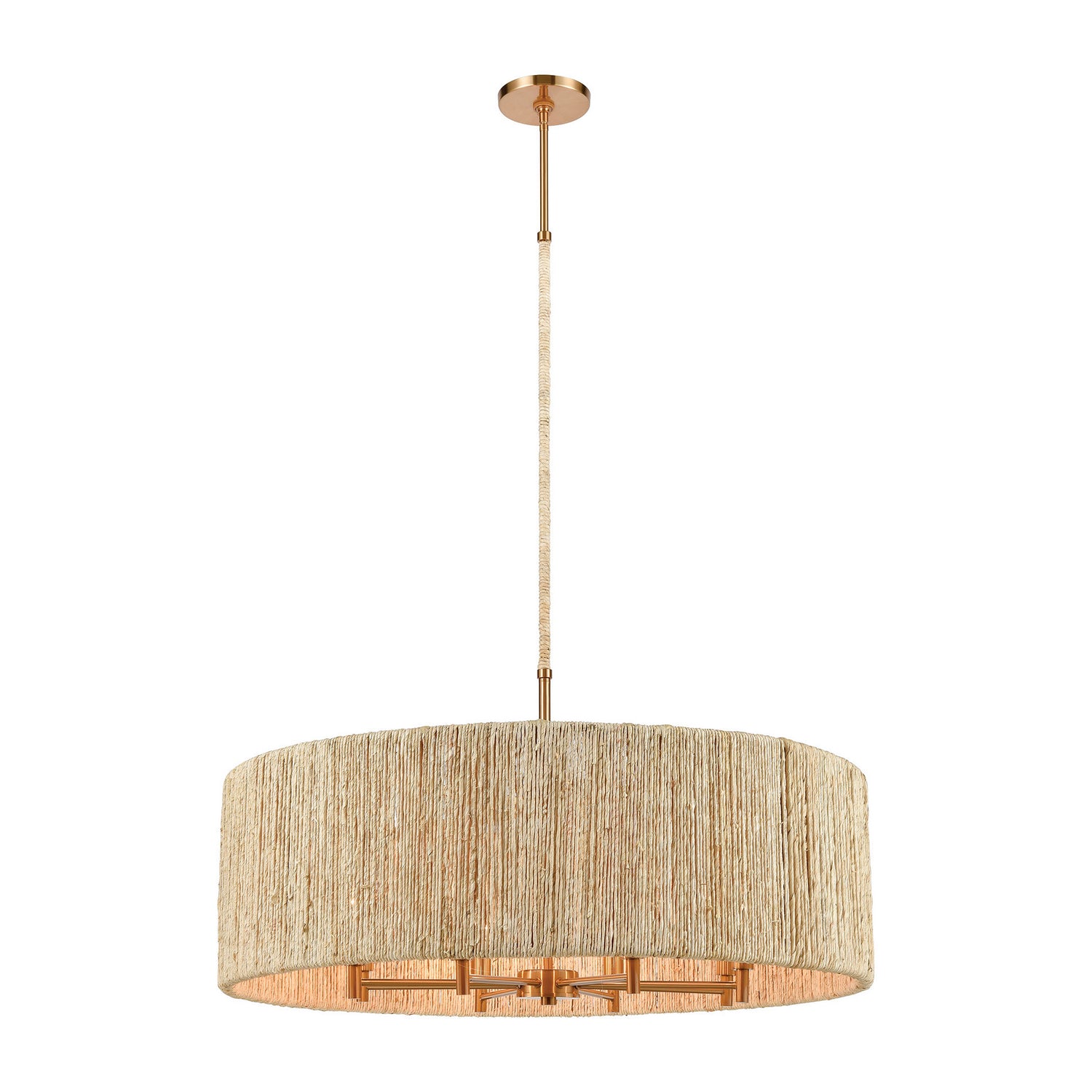 ELK Home - 32413/8 - Eight Light Chandelier - Abaca - Satin Brass