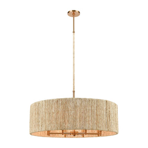 ELK Home - 32413/8 - Eight Light Chandelier - Abaca - Satin Brass