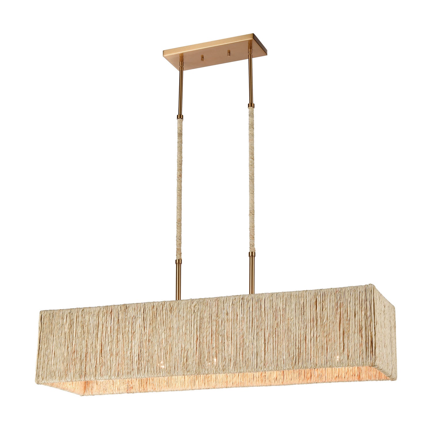 ELK Home - 32414/5 - Five Light Linear Chandelier - Abaca - Satin Brass