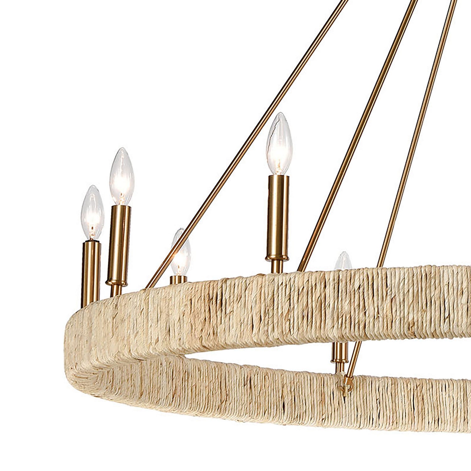 ELK Home - 32417/12 - 12 Light Chandelier - Abaca - Satin Brass