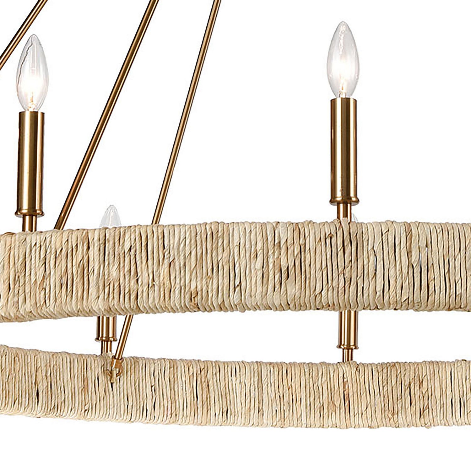 ELK Home - 32417/12 - 12 Light Chandelier - Abaca - Satin Brass